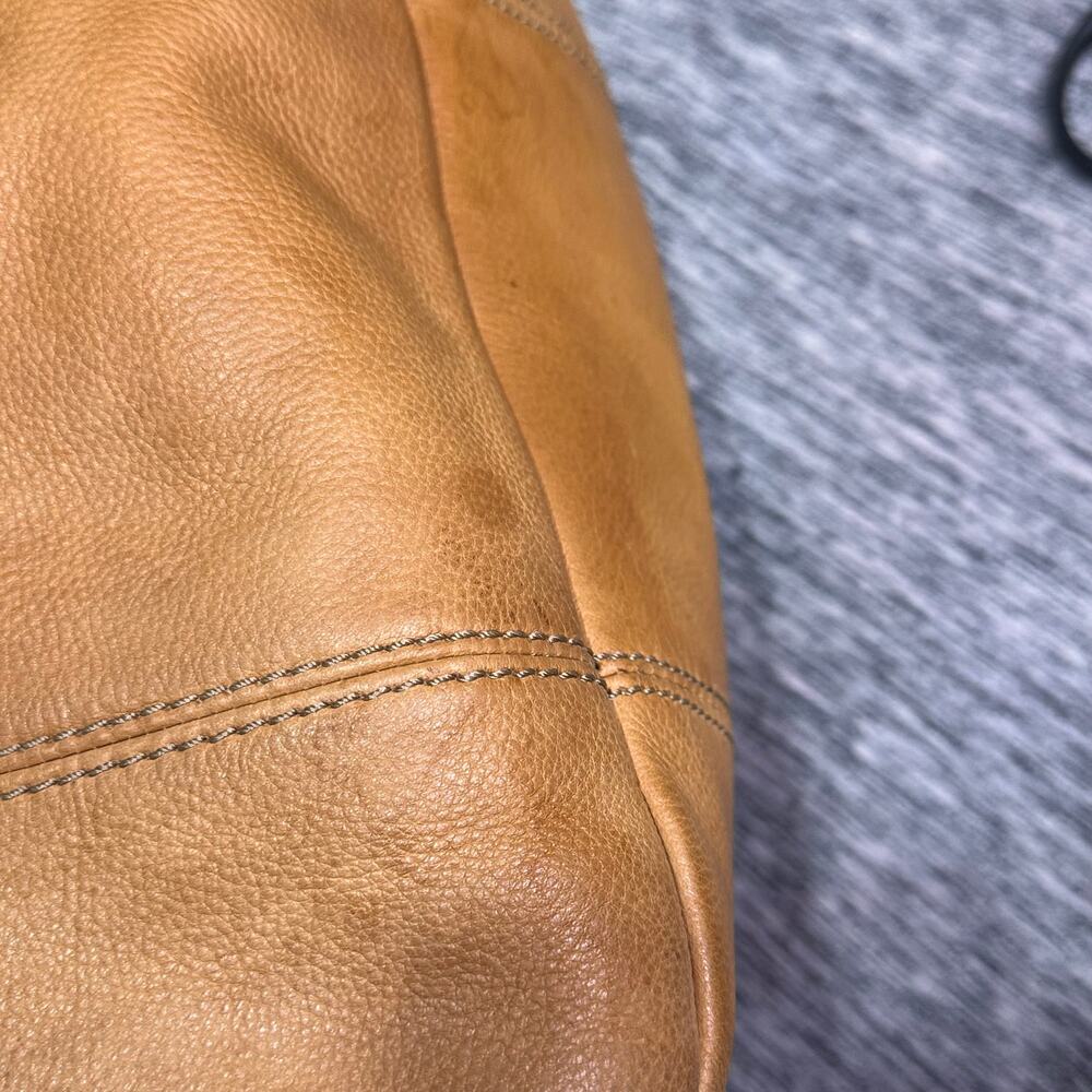 Fossil Camel Brown Leather Satchel Shoulder Bag Vintage Boho Everyday Purse - Picture 12 of 14